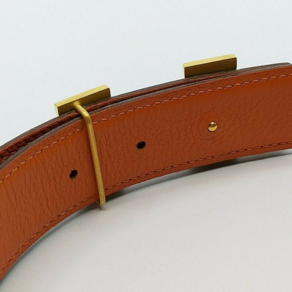 Authentic Hermes H Gold Buckle Reversible Belt - Picture 6 of 9
